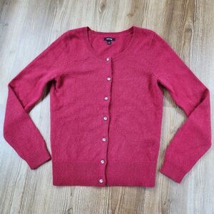 🔹️Apt 9 Burgundy Angora Blend Rhinestone Buttoned Cardigan Sweater Medium